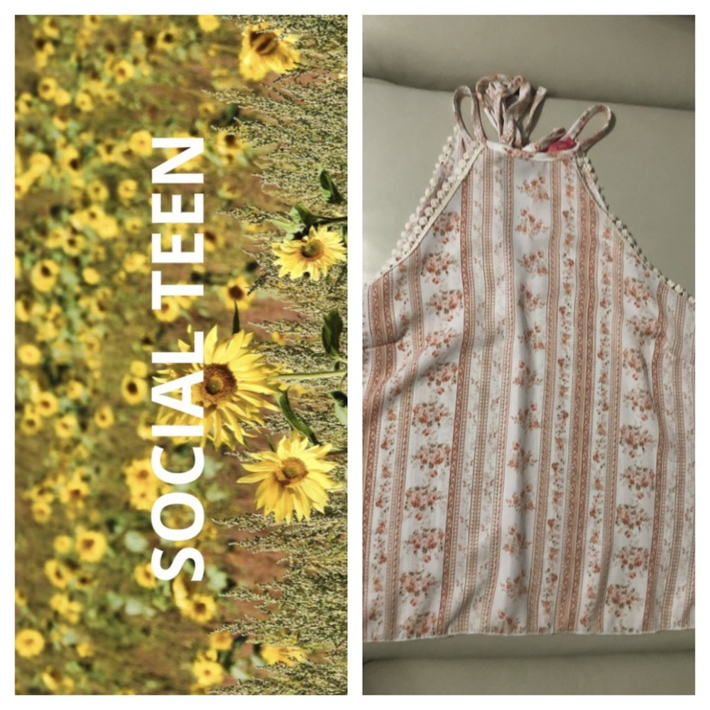 Social Teen tank top, Juniors M